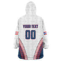 Custom Baseball Puerto Rico 2025 Wearable Blanket Hoodie Team Rubio Retro Style
