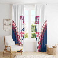 Baseball Puerto Rico 2025 Window Curtain Team Rubio Retro Style