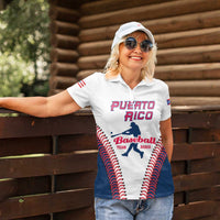 Custom Baseball Puerto Rico 2025 Women Polo Shirt Team Rubio Retro Style