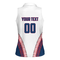 Custom Baseball Puerto Rico 2025 Women Sleeveless Polo Shirt Team Rubio Retro Style