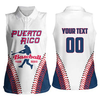 Custom Baseball Puerto Rico 2025 Women Sleeveless Polo Shirt Team Rubio Retro Style