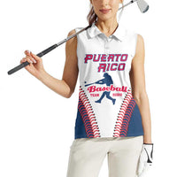 Custom Baseball Puerto Rico 2025 Women Sleeveless Polo Shirt Team Rubio Retro Style