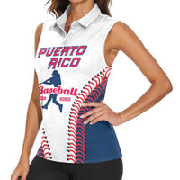 Custom Baseball Puerto Rico 2025 Women Sleeveless Polo Shirt Team Rubio Retro Style