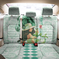 Kentucky Horse Racing Back Car Seat Cover Fancy Lady With Derby Mint Julep Cocktail - Wonder Print Shop