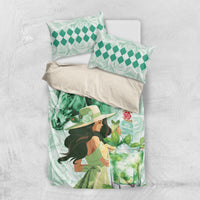Kentucky Horse Racing Bedding Set Fancy Lady With Derby Mint Julep Cocktail - Wonder Print Shop