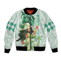 Kentucky Horse Racing Bomber Jacket Fancy Lady With Derby Mint Julep Cocktail - Wonder Print Shop