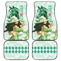 Kentucky Horse Racing Car Mats Fancy Lady With Derby Mint Julep Cocktail - Wonder Print Shop