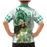 Kentucky Horse Racing Family Matching Mermaid Dress and Hawaiian Shirt Fancy Lady With Derby Mint Julep Cocktail - Wonder Print Shop