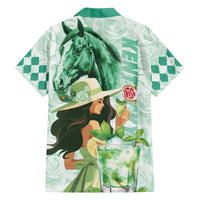 Kentucky Horse Racing Family Matching Puletasi and Hawaiian Shirt Fancy Lady With Derby Mint Julep Cocktail - Wonder Print Shop