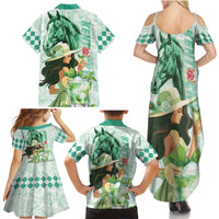 Kentucky Horse Racing Family Matching Summer Maxi Dress and Hawaiian Shirt Fancy Lady With Derby Mint Julep Cocktail - Wonder Print Shop