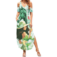Kentucky Horse Racing Family Matching Summer Maxi Dress and Hawaiian Shirt Fancy Lady With Derby Mint Julep Cocktail - Wonder Print Shop