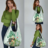 Kentucky Horse Racing Grocery Bag Fancy Lady With Derby Mint Julep Cocktail