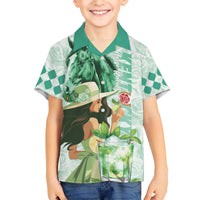 Kentucky Horse Racing Hawaiian Shirt Fancy Lady With Derby Mint Julep Cocktail - Wonder Print Shop