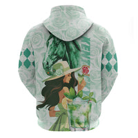Kentucky Horse Racing Hoodie Fancy Lady With Derby Mint Julep Cocktail - Wonder Print Shop