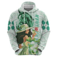 Kentucky Horse Racing Hoodie Fancy Lady With Derby Mint Julep Cocktail - Wonder Print Shop