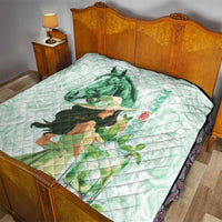 Kentucky Horse Racing Quilt Fancy Lady With Derby Mint Julep Cocktail - Wonder Print Shop