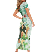 Kentucky Horse Racing Short Sleeve Bodycon Dress Fancy Lady With Derby Mint Julep Cocktail - Wonder Print Shop