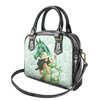 Kentucky Horse Racing Shoulder Handbag Fancy Lady With Derby Mint Julep Cocktail