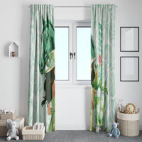 Kentucky Horse Racing Window Curtain Fancy Lady With Derby Mint Julep Cocktail - Wonder Print Shop