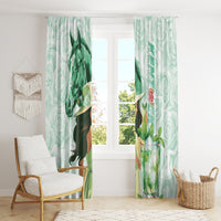 Kentucky Horse Racing Window Curtain Fancy Lady With Derby Mint Julep Cocktail - Wonder Print Shop