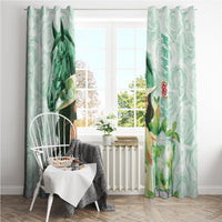 Kentucky Horse Racing Window Curtain Fancy Lady With Derby Mint Julep Cocktail - Wonder Print Shop