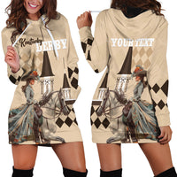 Personalized Kentucky Horse Racing Hoodie Dress Derby Lady Riding Horse Twin Spires - Wonder Print Shop