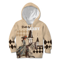 Personalized Kentucky Horse Racing Kid Hoodie Derby Lady Riding Horse Twin Spires - Wonder Print Shop