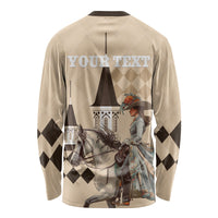 Personalized Kentucky Horse Racing Long Sleeve Shirt Derby Lady Riding Horse Twin Spires - Wonder Print Shop