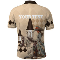 Personalized Kentucky Horse Racing Polo Shirt Derby Lady Riding Horse Twin Spires - Wonder Print Shop