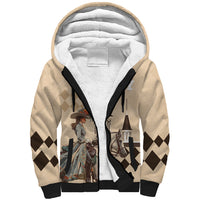 Personalized Kentucky Horse Racing Sherpa Hoodie Derby Lady Riding Horse Twin Spires - Wonder Print Shop