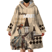 Personalized Kentucky Horse Racing Wearable Blanket Hoodie Derby Lady Riding Horse Twin Spires - Wonder Print Shop