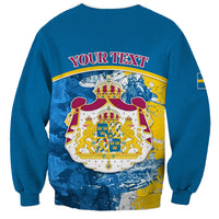 Custom Sweden Sweatshirt Swedish Lion With Coat Of Arms - Wonder Print Shop