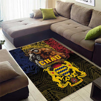 Chad Independence Day 1960 Area Rug Tchad Goat and Lion African Pattern - Wonder Print Shop