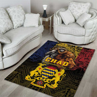 Chad Independence Day 1960 Area Rug Tchad Goat and Lion African Pattern - Wonder Print Shop