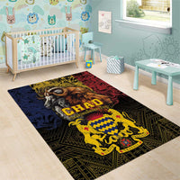 Chad Independence Day 1960 Area Rug Tchad Goat and Lion African Pattern - Wonder Print Shop