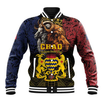 Chad Independence Day 1960 Baseball Jacket Tchad Goat and Lion African Pattern - Wonder Print Shop