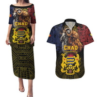 Chad Independence Day 1960 Couples Matching Puletasi and Hawaiian Shirt Tchad Goat and Lion African Pattern - Wonder Print Shop