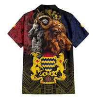 Chad Independence Day 1960 Family Matching Mermaid Dress and Hawaiian Shirt Tchad Goat and Lion African Pattern - Wonder Print Shop