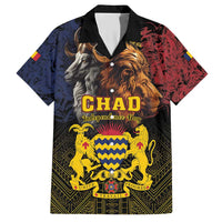 Chad Independence Day 1960 Family Matching Short Sleeve Bodycon Dress and Hawaiian Shirt Tchad Goat and Lion African Pattern - Wonder Print Shop