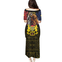 Chad Independence Day 1960 Puletasi Tchad Goat and Lion African Pattern - Wonder Print Shop