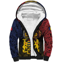 Chad Independence Day 1960 Sherpa Hoodie Tchad Goat and Lion African Pattern - Wonder Print Shop