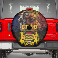 Chad Independence Day 1960 Spare Tire Cover Tchad Goat and Lion African Pattern - Wonder Print Shop