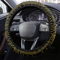Chad Independence Day 1960 Steering Wheel Cover Tchad Goat and Lion African Pattern - Wonder Print Shop