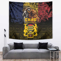 Chad Independence Day 1960 Tapestry Tchad Goat and Lion African Pattern - Wonder Print Shop