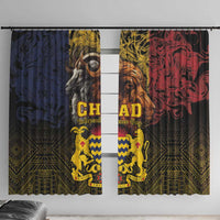 Chad Independence Day 1960 Window Curtain Tchad Goat and Lion African Pattern - Wonder Print Shop