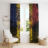 Chad Independence Day 1960 Window Curtain Tchad Goat and Lion African Pattern - Wonder Print Shop