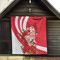 Singapore Quilt The Merlion With Red Orchid - Wonder Print Shop