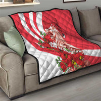 Singapore Quilt The Merlion With Red Orchid - Wonder Print Shop