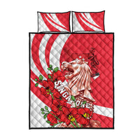 Singapore Quilt Bed Set The Merlion With Red Orchid - Wonder Print Shop