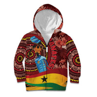 Panafest Kid Hoodie Ghana Tropical African Pattern - Wonder Print Shop